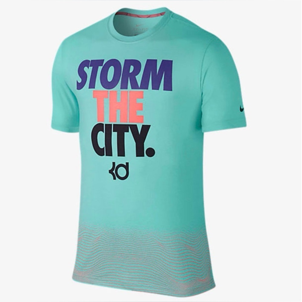Nike Teal "Storm The City" KD Graphic Tee Size Small